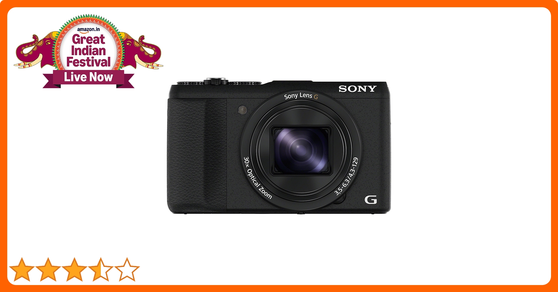 Buy Sony Cybershot DSC-HX60V 20.4MP Digital Camera (Black